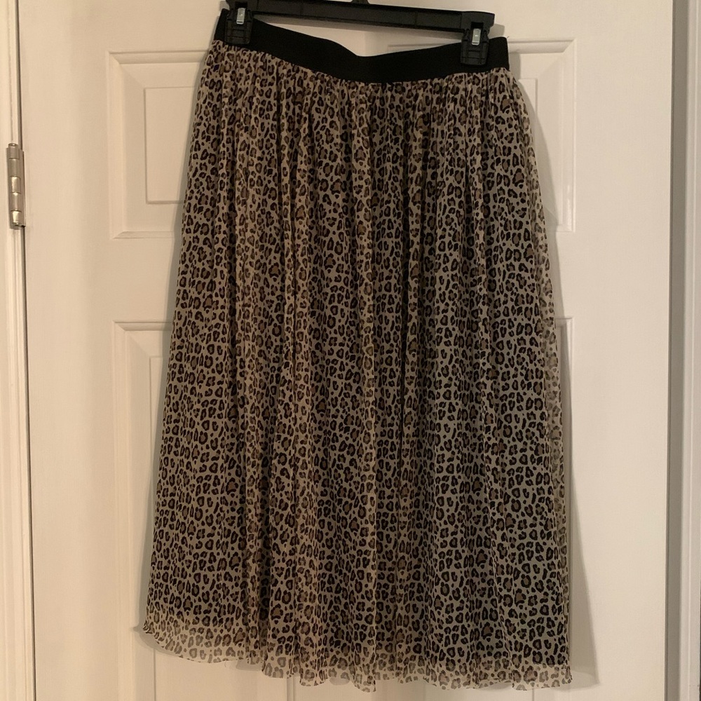 A New Day Midi Cheetah / Leopard print skirt sz XL